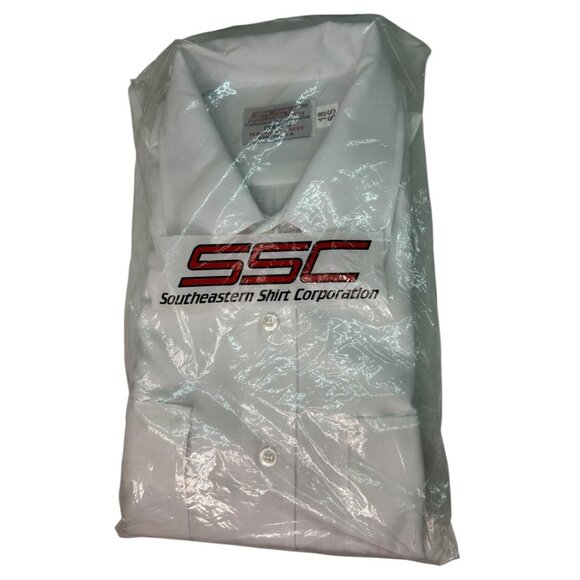 SSC Southeastern Shirt Corporation Short Sleeve White Shirt Men's Size Size 18 - Picture 1 of 2